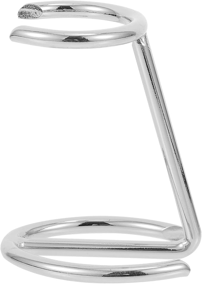 Men’s Shaving Razor and Brush Stand, Ferroalloy Razor Holder Organizer with Wall Mount, Silver Bathroom Storage Rack for Daily Grooming