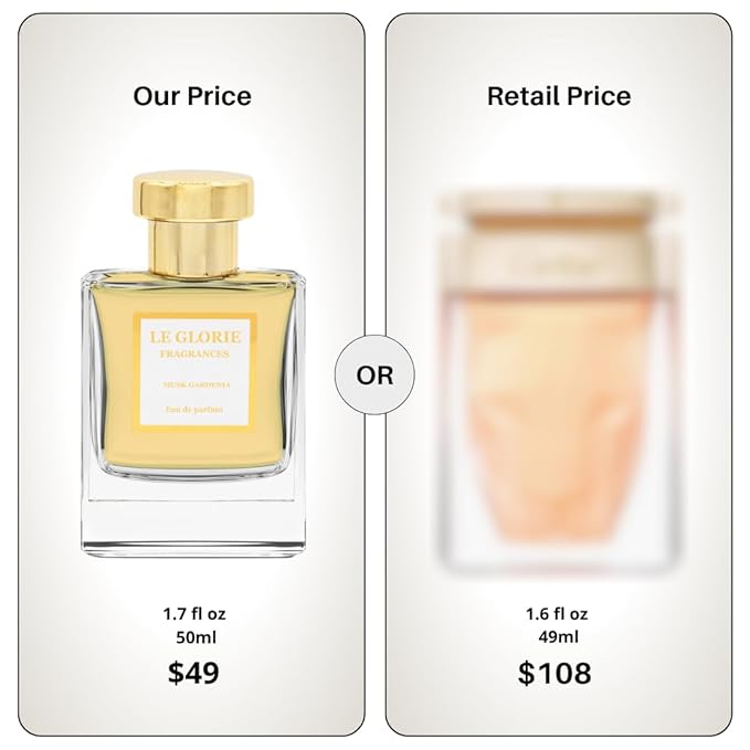 Inspired by CRTIER La Panthere Eau de Parfum, Musk Gardenia EDP, Long Lasting 12-14 Hours Perfume Spray for Women, All Skin Types, Cruelty Free - 1.7 oz 50ml