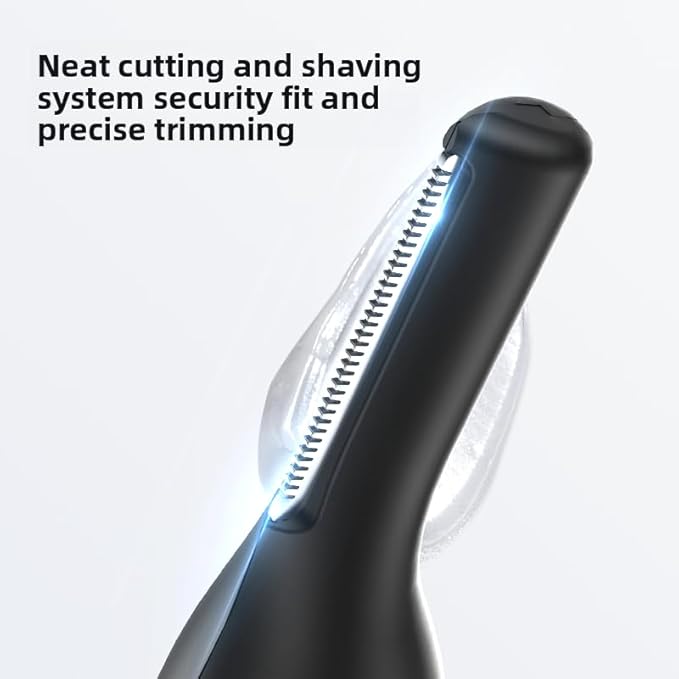 DERUIBAO 2-in-1 Professional Care Set, USB Rechargeable Nose and Ear Hair Trimmer, Beard & Eyebrow Shaver, Men's Personal Care Tool Body Hair Trimming Device Silent Trimming Digital Power Display