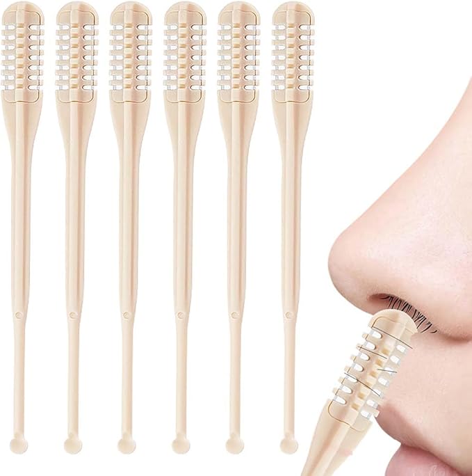 2-in-1 Nasal Hair Cutter, Durable Double Sided Trimmer Mini Nose Trimmer, Lightweight Nose Grooming Tool for Travel (A-6Pcs)