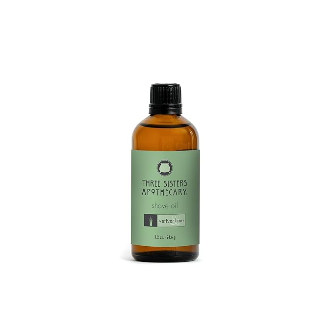 Three Sisters Apothecary 3.2 oz. Shave Oil (Vetiver and Lime)