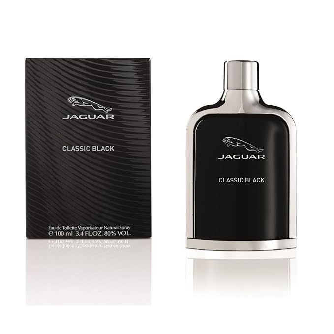 Jaguar Eau de Toilette Spray for Men, Black, 3.4 Ounce