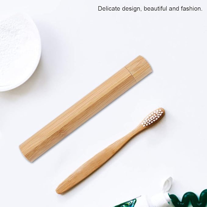 Walfront Toothbrush Travel Case Travel Toothbrush Holder Portable Tubular Toothbrush Protect Box Holder Storage Carry Case Reusable Container Holder