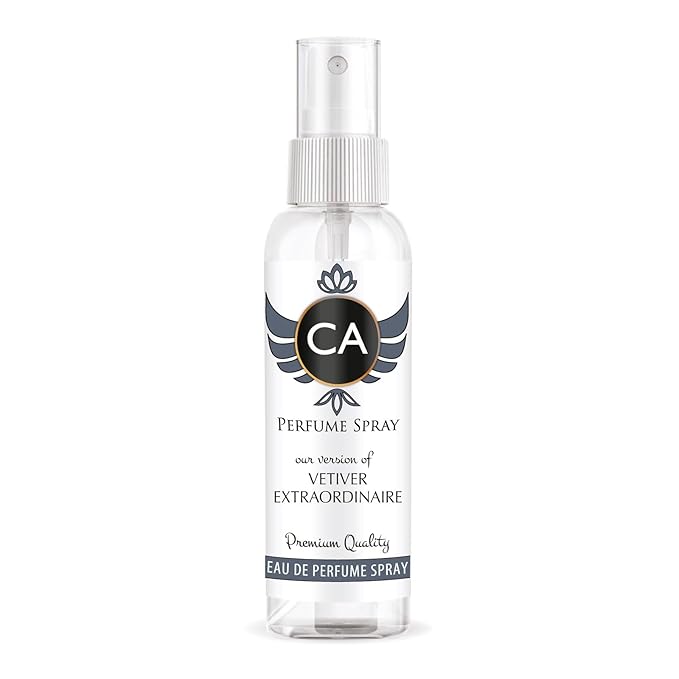 CA Perfume Eco Refill Impression of Vetiver Extraordinaire for Men Amber Woody Long Lasting Fragrance Eau De Parfum 2 Fl Oz 60ml