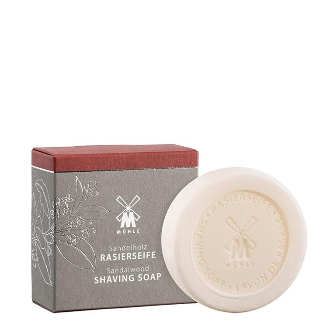 MÜHLE SHAVE CARE Shaving Soap - Sandalwood Luxury Shaving Soap for Men, Rich Lather, Lightly Scented,65g