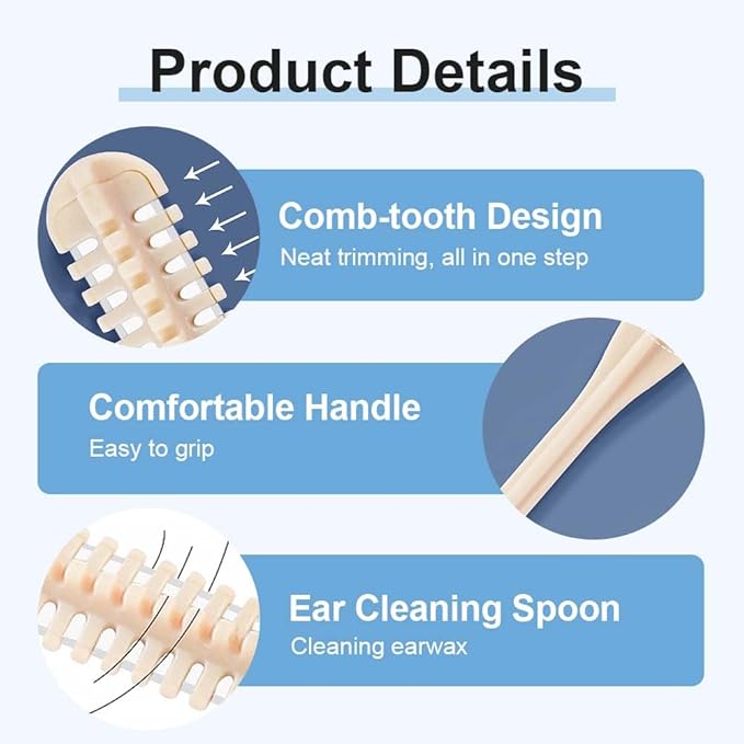 2-in-1 Nasal Hair Cutter, Durable Double Sided Trimmer Mini Nose Trimmer, Lightweight Nose Grooming Tool for Travel (A-3Pcs)