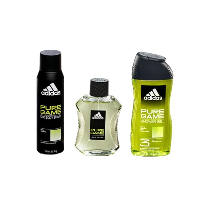 Adidas Eau de Toilette Spray for Men, Pure Game, 100 ml