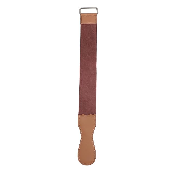 Dioche Double Layer PU Leather Sharpening Strap - Reusable Straight Barber Strop for Home Salon Use