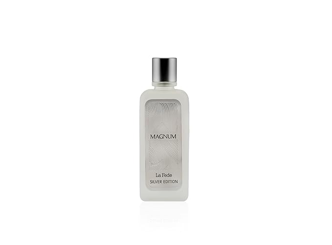 La Fede Magnum Silver Edition Arabian Perfume for Men 100ML (3.4 OZ),Eau De Parfum Spray, Long Lasting Perfume, Enjoy the Luxurious & Sophisticated Fragrance With Fruity Scent for All Occasions
