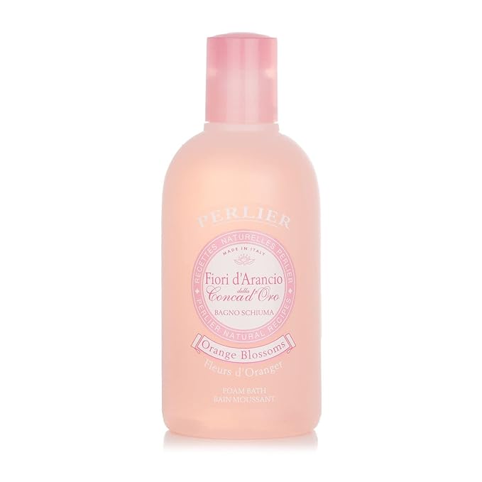 Perlier Orange Blossom Foam Bath Natural & Calming Aromatherapy Bubble Bath for Women & Men, Rich Foaming Formula Provides Deep Moisturization, Hydration for All Skin Types, (16.9 Fl Oz.)