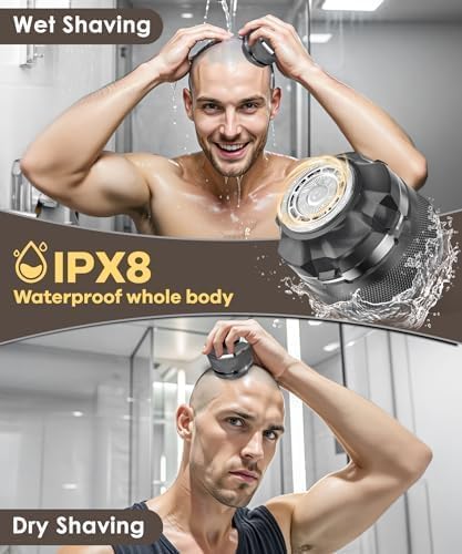 Head Shavers for Bald Men Magnetic Single Blade Electric Shaver with Super Large Blade 10000 RPM Motor IPX8 Waterproof LED Display,Valentines Day Gifts for him