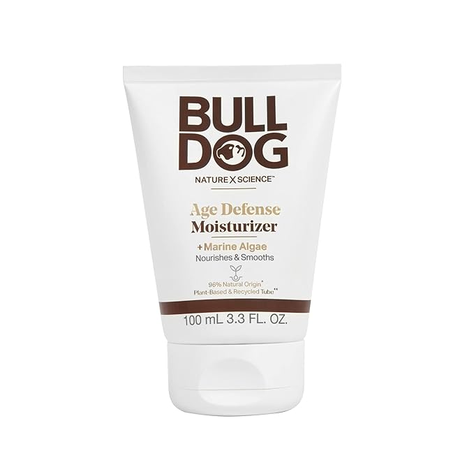 BULLDOG Mens Skincare Face Moisturizers Original 3.3oz and Age Defense 3.3oz