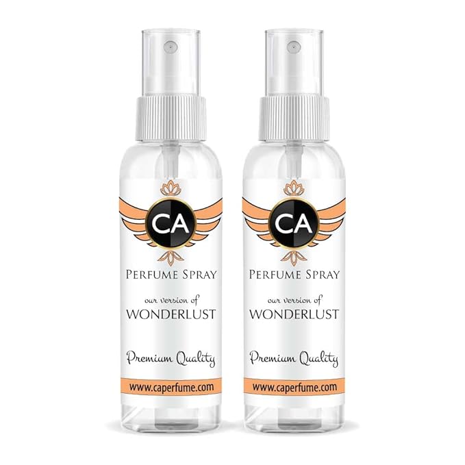 CA Perfume Eco Refill Impression of Wonderlust For Women EDP Perfume Concentrated Long Lasting Eau de Parfum Spray Refillable Atomizer Bottle 2 Fl Oz/60ml X2