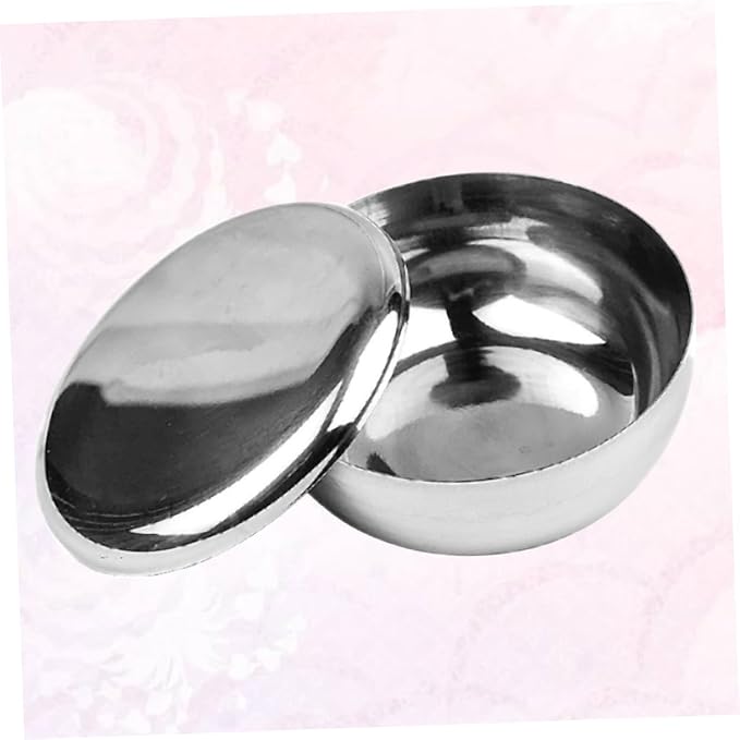 Baluue 1pc Stainless Steel Shaving Bowl Lid Accessory for Men for Traditional Wet Shaving Unbreakable Bubble Bowl for Smooth Lathering