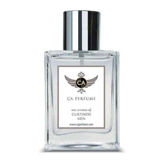 CA Perfume Impression of Guiltiness Men for Men Amber Woody Scent Long Lasting Cologne for Men Signature Scent for Day and Night Wear 1.7 Fl Oz 50ml
