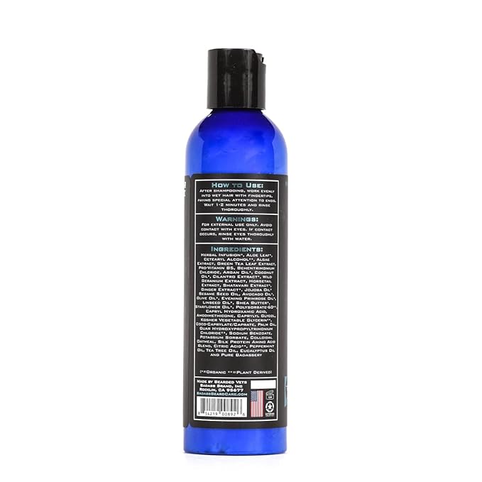 Badass Beard Care Beard Conditioner For Men - MINT, EUCALYPTUS & TEA TREE, 8oz - Made of Natural Ingredients for A Healthy, Soft, & Itch Free Beard and Mustache