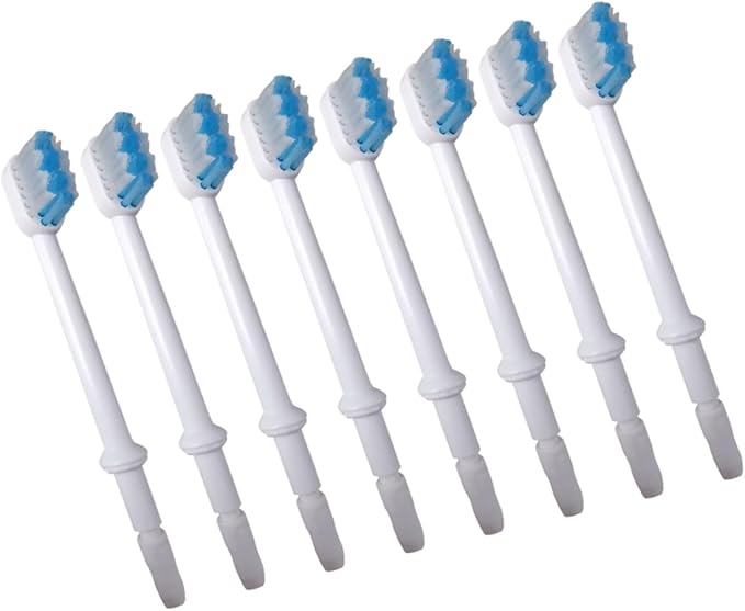 8pcs Teeth Flosser Water and Teeth Water Flosser Replacement Brush Heads Oral Irrigator Accessories