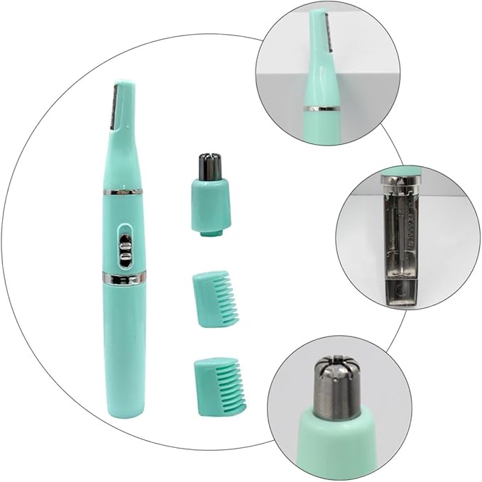 1set Electric Eyebrow Trimmer and Facial Hair Remover Multifunctional Precision Razor for Eyebrows Nose and Facial Hair Blade Portable Design Suitable for Women and Men