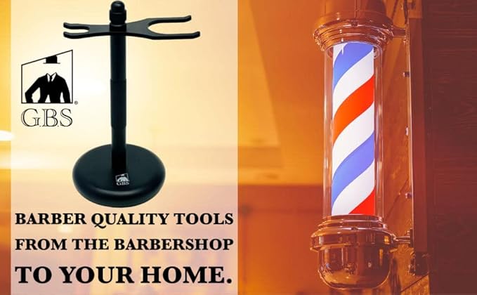 G.B.S Dual Stand for Razor & Brush Stand, Classic Black Matte