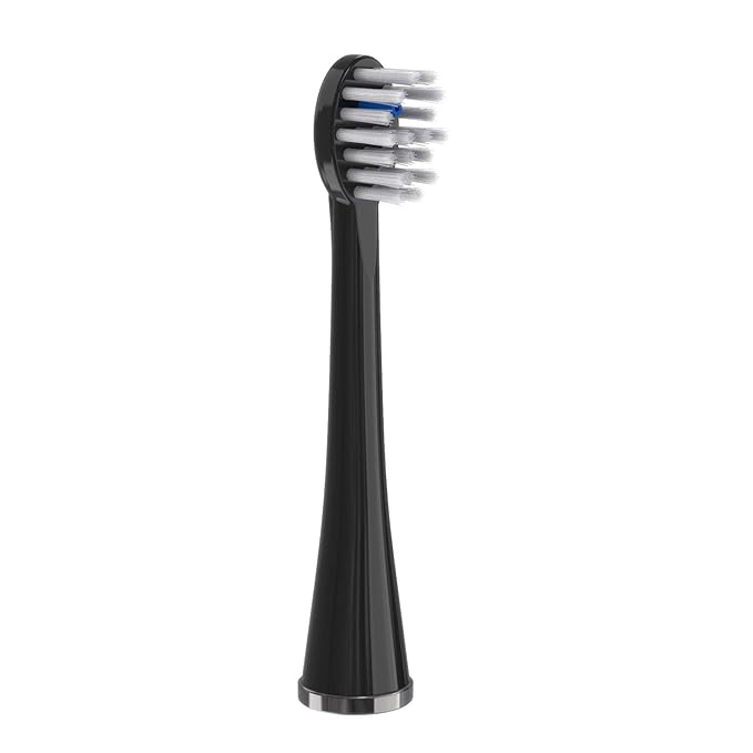 Waterpik Genuine Compact Replacement Brush Heads With Covers for Sonic-Fusion Flossing Toothbrush SFRB-2EB, 2 Count Black