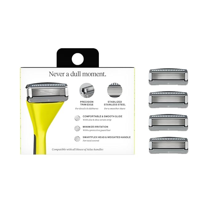 Men's Razor Blade Refills, Precision Trim Edge, 4 Count