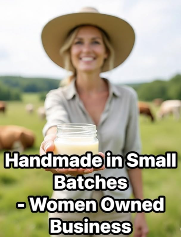 HANDMADE LAVENDER SCENTED Whipped Tallow Balm, 100% Natural Moisturizer from Grass-Fed Cows for Dry and Sensitive Skin. (2 oz, Lavender)