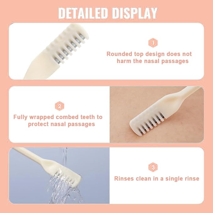 Manual Nasal Hair Cutter 2025 Upgrade 360° Rotating Nose Hair Trimmers, Double Sided Noses Hairs Knife with Earpick, Portable 2 in 1 Nostril Hairs Remover Tool for Men Women Travel Essentials (6)
