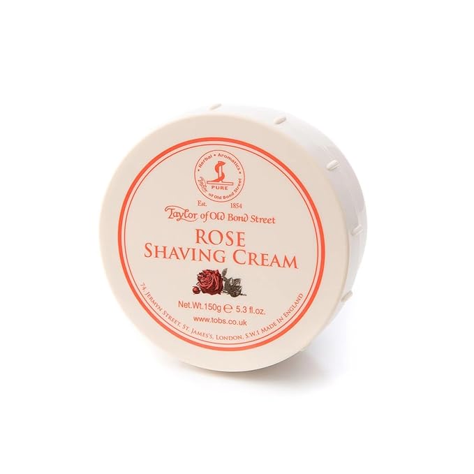 Taylor of Old Bond Street Rose Shaving Cream Jar, 5.3-Ounce (01004)