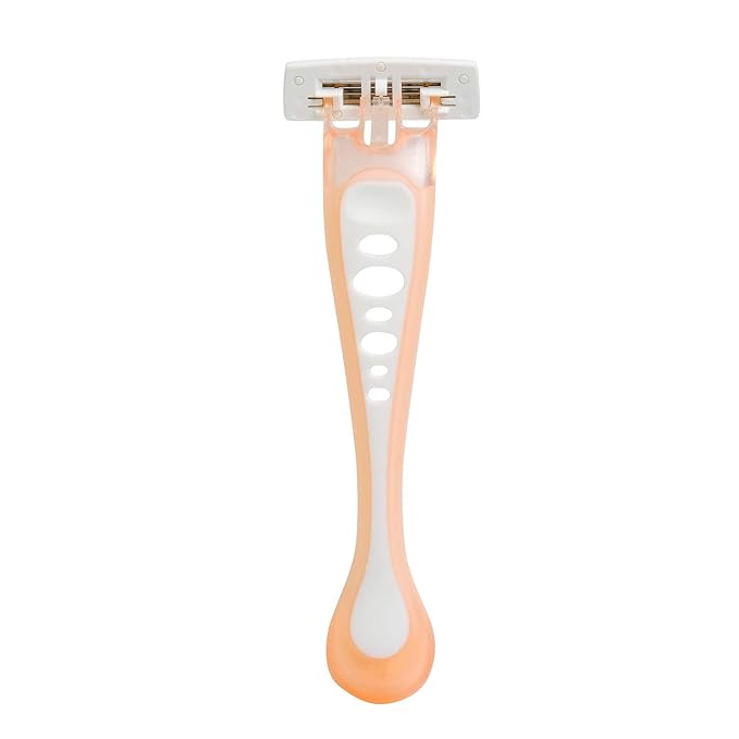 About Face Body Spa Shave 3-Blade Sensitive Disposable Razors With Coconut Oil Lube Strip, 4 Count (Pack of 2)