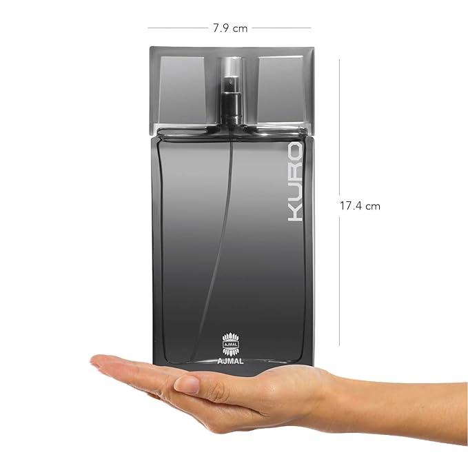 Ajmal Kuro Eau de Parfum for Men, 3.0 fl oz / 90 ml, Aromatic Spicy Woody Masculine Fragrance, Long Lasting Men’s Perfume, Made in Dubai