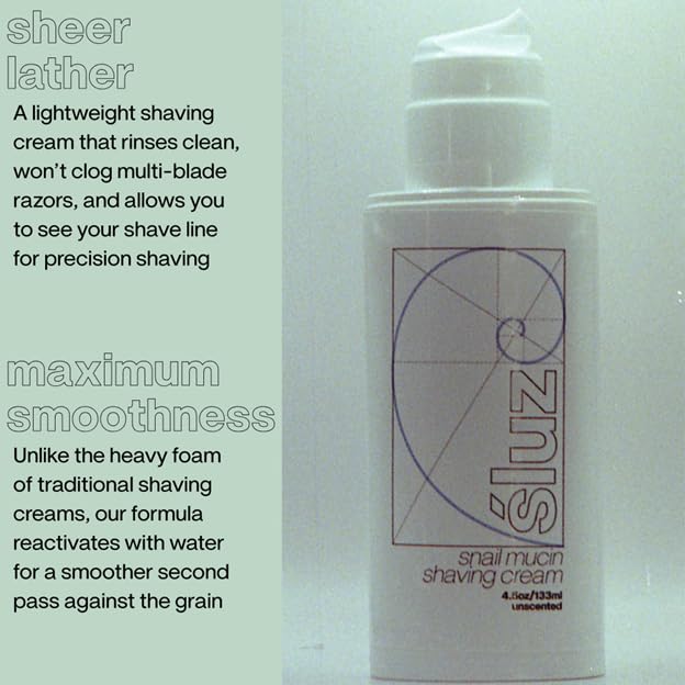 Snail Mucin Shaving Cream, with Snail Secretion Filtrate, Panthenol, Allantoin