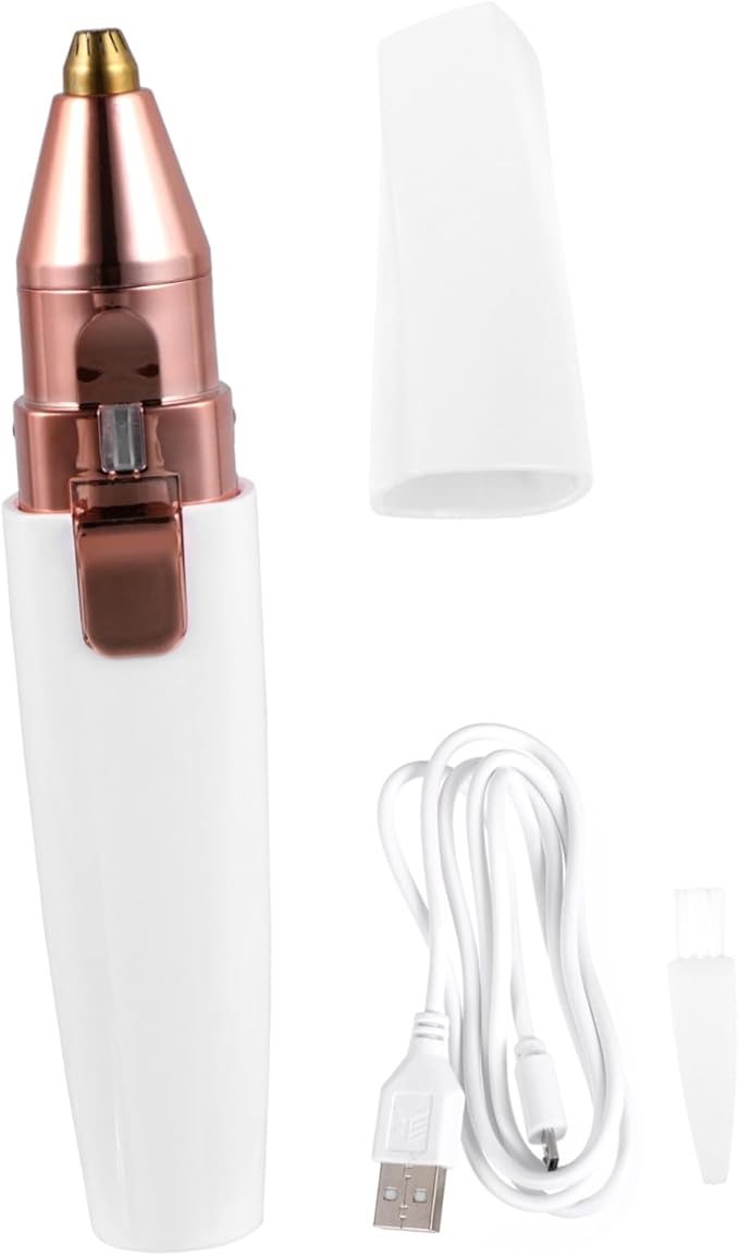 SAFIGLE 1pc Eyebrow Trimmer Shaving Woman Brows Shave Female Smooth Hair Electric Rechargeable Black Razors Removal Lipstick Shape Trimmer Personal Care Device Eyebrow Razor Alloy