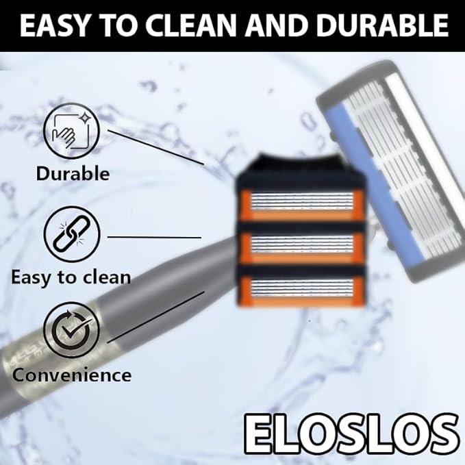 36 Blades Replacement Parts for GL-Fusion 5 Style Razors (Black), Wet Razors Men's Blades Value Packs