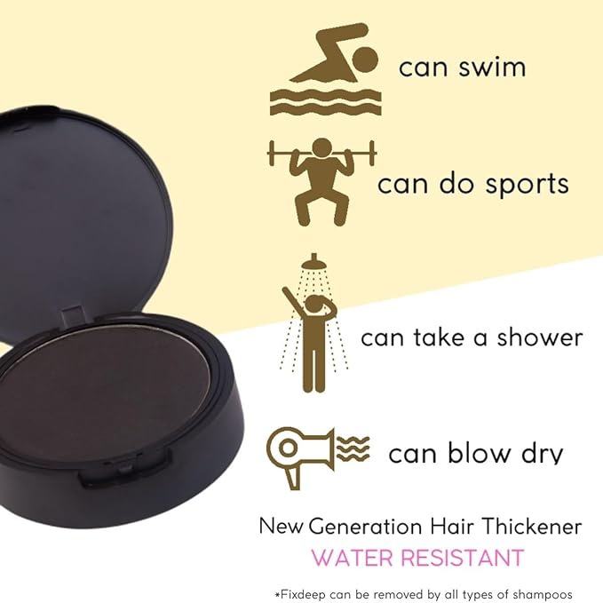 Hair Thickener | New Waterproof Formula - Natural & Fuller Appearance in 30 Seconds - 14g - Hair Fibers for Thinning Hair, Bald Spots & Graying Roots (Medium Brown)