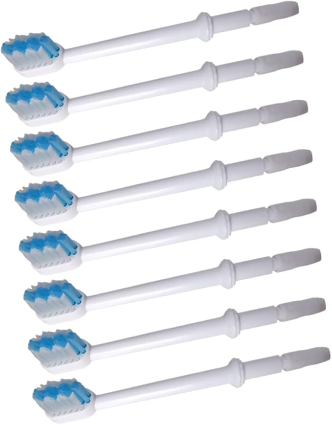 NOLITOY 3sets Replacement Brush Heads for Water Toothpick Durable Accessories Compatible with Oral Irrigators Clean Between Teeth and Below Gumline 8pcs*3
