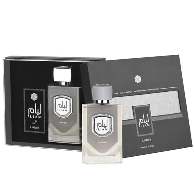 Lattafa Liam Grey for Unisex Eau de Parfum Spray, 3.4 Ounce / 100 ml