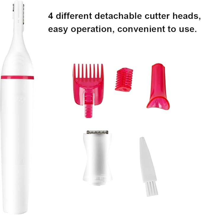 with Detachable Cutter Heads Portable Women Eyebrow Trimmer Women Hair Shaver, Women Electric Shaver, Multi-Functional for Women Men