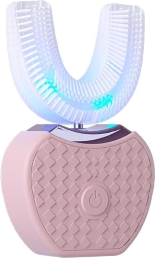 Scandinavian Smiles U-Shaped Toothbrush,Electric Toothbrush for Adults,360°Teeth Whitening Dental Tooth Cleaner (Pink)