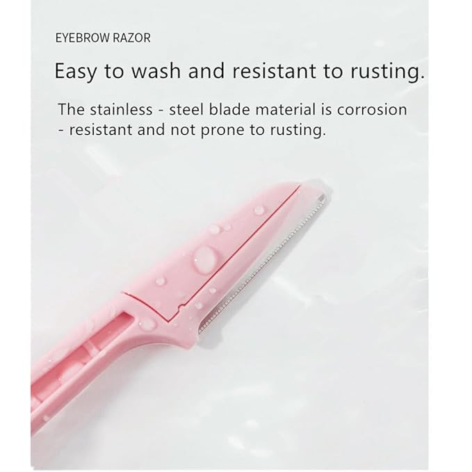 Dermaplane Razor for Women Face - 15pcs Facial Hair Remover & Eyebrow Razor | Painless Face Razors for Women with Travel Case | Gentle Exfoliation & Peach Fuzz Removal Tool