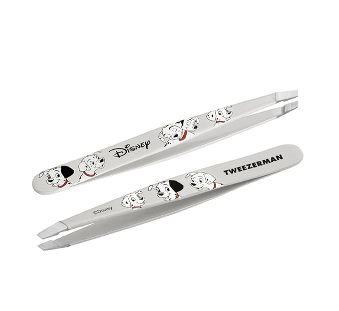 Tweezerman Disney's 101 Dalmatians Slant Tweezer - Hair Removal Tweezers, Stainless Steel