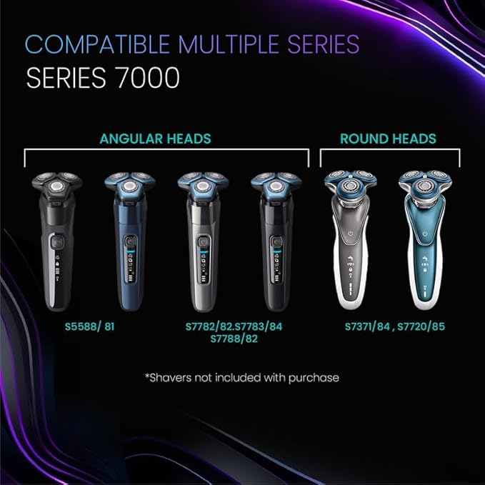 SH70 Replacement Heads Compatible with Philips Norelco Series 7000, New Upgraded Blades Fits for Norelco 7000 Replacement Heads, 9-pc Pack