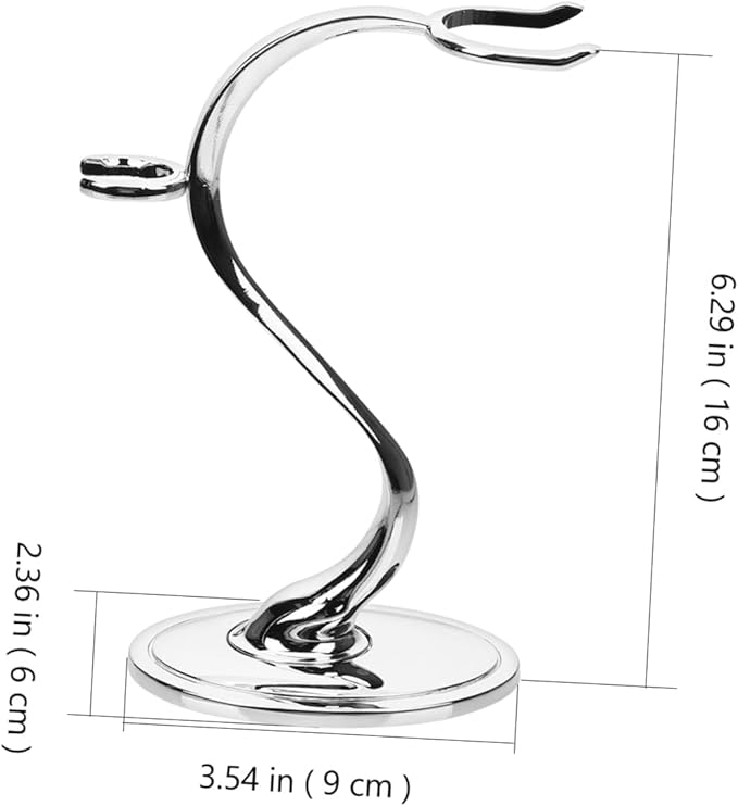 Razor and Brush Stand for Men Sturdy Shaving Organizer Non-slip Base for Bathroom Storage of Safety Razors and Shaving Brushes Rustproof Design