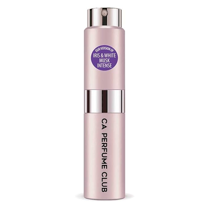 CA Perfume Impression of Iris & White Musk Intense for Women Floral Woody Musk Scent Long Lasting Perfumes for Women Eau De Parfum Travel Size Refillable Atomizer Spray 0.27 Fl Oz 8ml