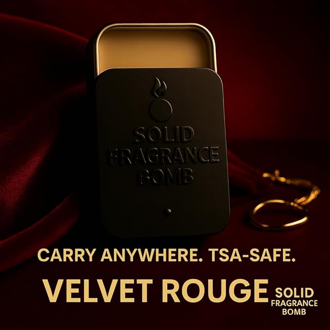 – Premium All-Natural Solid Cologne for Men & Women | Long-Lasting, TSA-Safe, Alcohol-Free, Halal, Handmade Travel Fragrance Balm (Velvet Rouge 540)