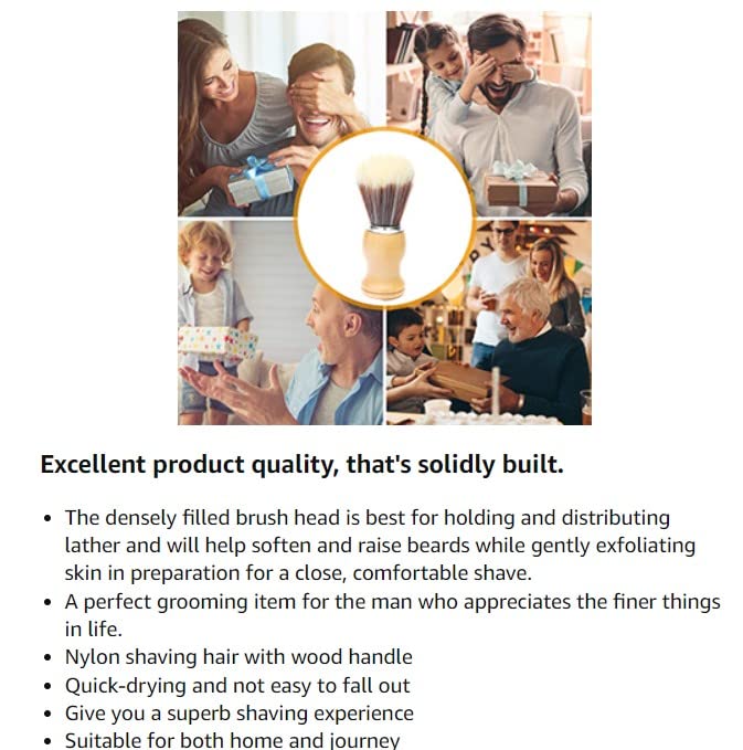 Shaving Brushes for Men with Wooden Handle Pure Hair Soft Face Cleaning Makeup Facial Razor Brush Shave Tools