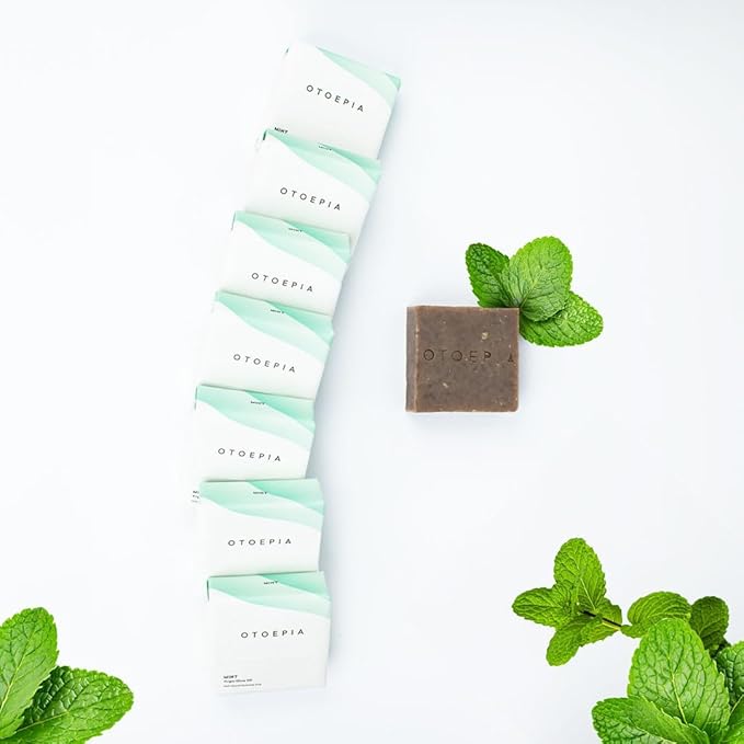 Shaving Bar and Body Soap in Mint Scent for Men - 8 Bars, All Purpose Natural Olive Oil - Moisturizing, Nourishing & Gentle on Sensitive Skin Men’s Collection