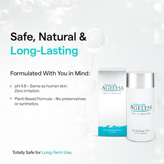 Instantly Ageless® Hair in Seconds™ Hair Building Fibers – Hair Thickening Fibers for Thinning Hair & Hair Loss for Fuller-Look - 0.83 oz (23g) - Brown