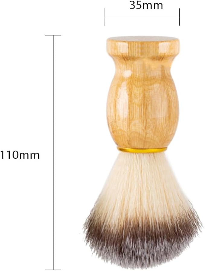 Shaving Brush and Razor Stand Set, 2pcs Acrylic Beard Brush Holder with Black Base, Men's Grooming Shaving Accessory for Bathroom and Travel Use