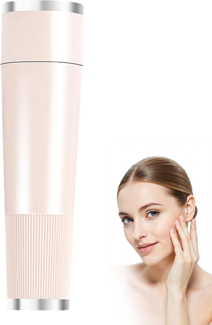 BloomlyPro Facial Hair Remover, Gentle Micro-Trimming with Led Light, Portable Design, Painless Electric Face Razor for Coarse Hair (Skin Tone)