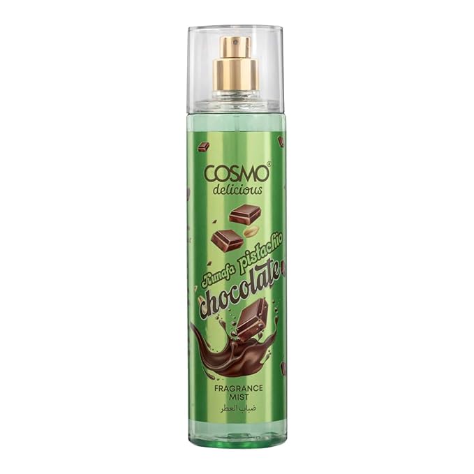 Cosmo Delicious Kunafa Pistachio Chocolate Fragrance Mist 150ml, Kunafa Parfum, Cocoa, Nutty & Sweet Dessert Scent, Gourmet Body Spray, Perfect For Everyday Wear, Long Lasting Perfume For Women & Men